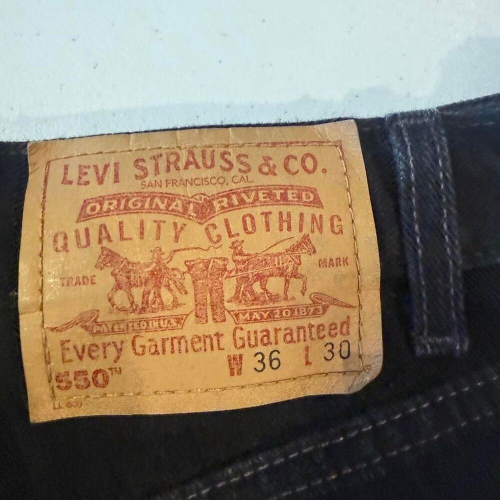 Levi-s Men's Black and Navy Jeans